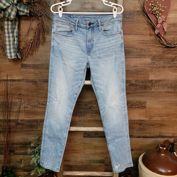 American Eagle Jeans Mens 31x30 Athletic Skinny Airflex Plus Stretch Temp Tech - Picture 1 of 11